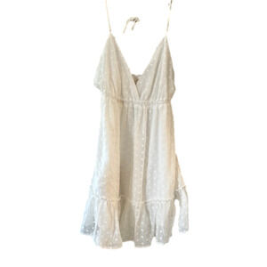 Illa Illa white ruffled backless sundress